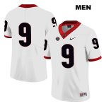 Men's Georgia Bulldogs NCAA #9 Ameer Speed Nike Stitched White Legend Authentic No Name College Football Jersey TEW2754UE
